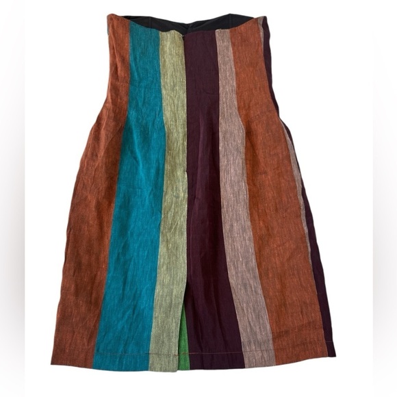 L.A.M.B Y2K Sweet Stripe Strapless Silk Mini Dress - Picture 6 of 10